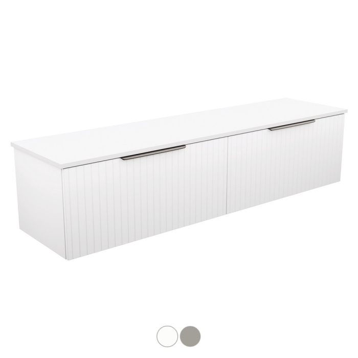 fienza Bayview 1800 Double Bowl Wall Hung Vanity