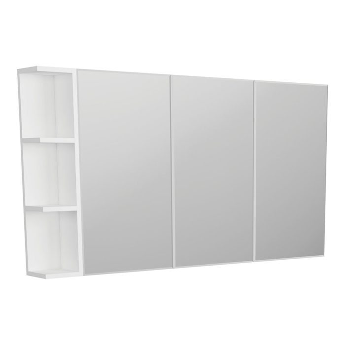 fienza Bevel Edge 1200 Mirror Cabinet 1 Side Shelf