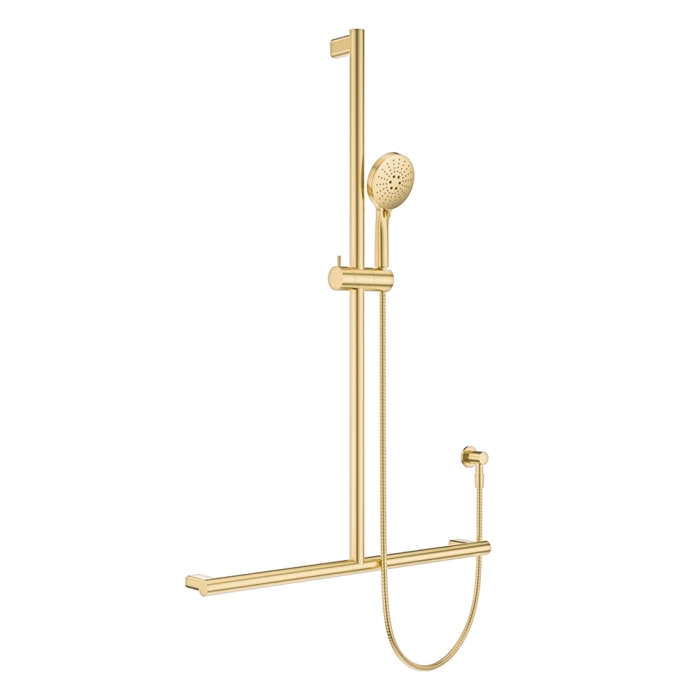 fienza Care Inverted T Rail Shower Urban Brass