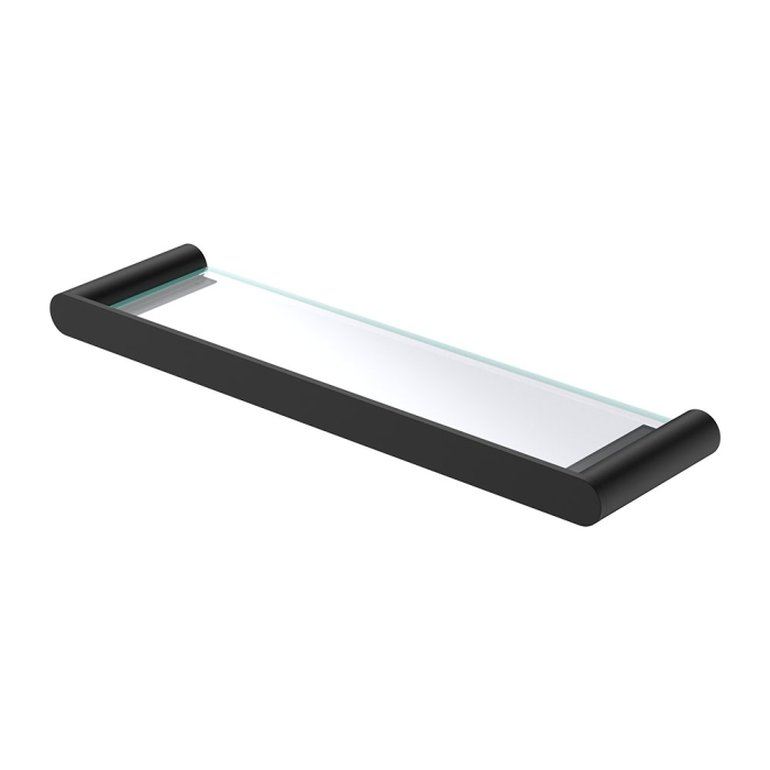 fienza Empire Slim Glass Shelf Matte Black