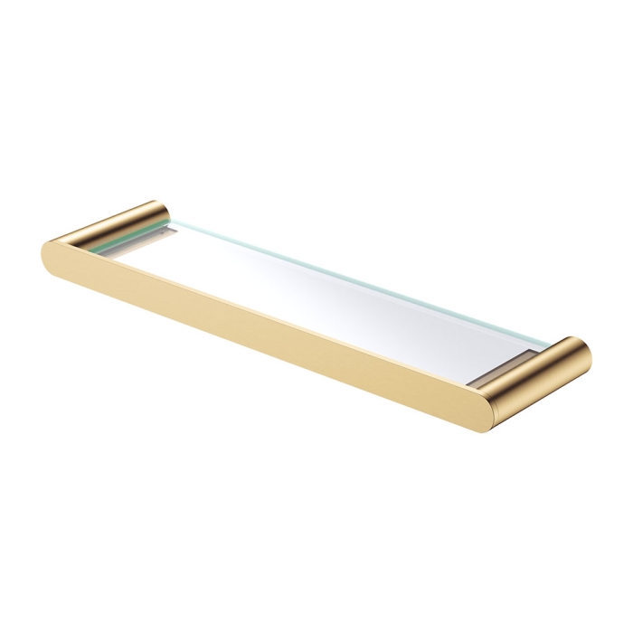 fienza Empire Slim Glass Shelf Urban Brass