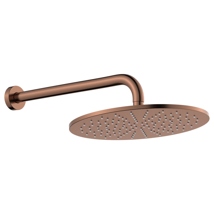 fienza Empire Slim Shower Arm Set Brushed Copper