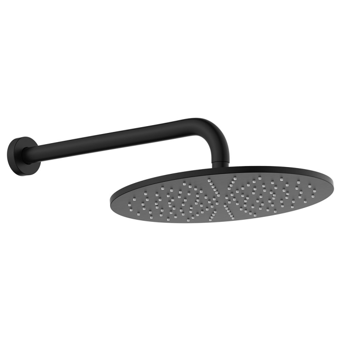 fienza Empire Slim Shower Arm Set Matte Black