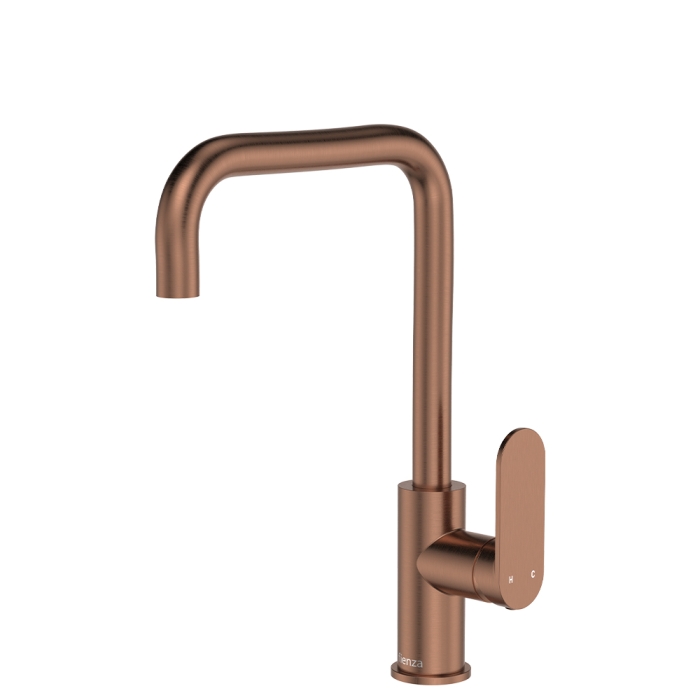 fienza Empire Slim Sink Mixer Brushed Copper