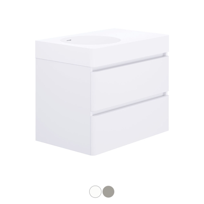 fienza Encanto 700 Left Bowl Wall Hung Vanity