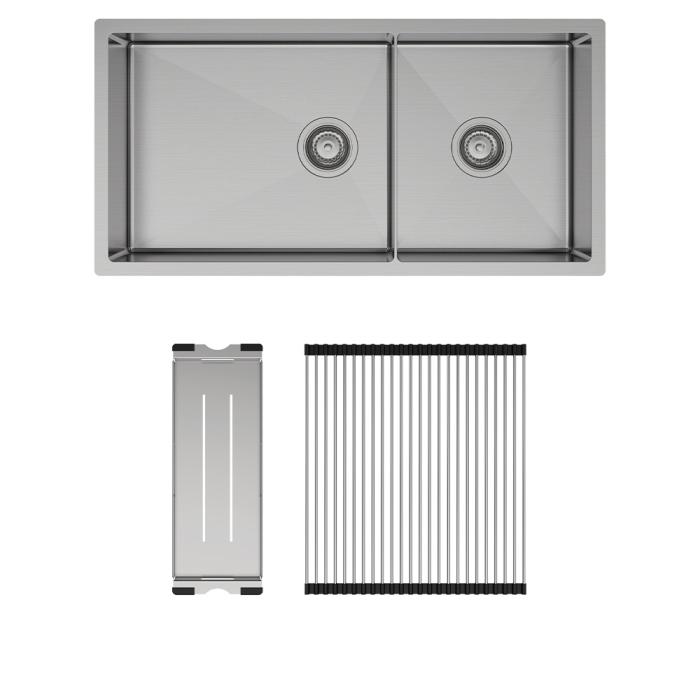 fienza Hana 40L/27L Double Kitchen Sink Kit