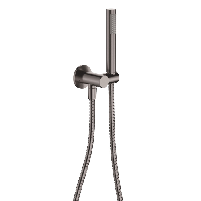 fienza Isabella Hand Shower Round Plate Gun Metal