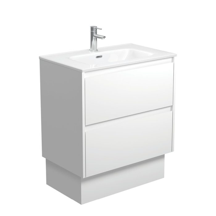 Fienza Joli Amato 750 Satin White Vanity On Kick