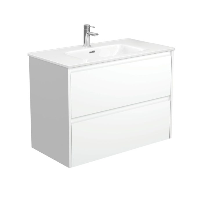 fienza Joli Amato 900 Satin White Wall-Hung Vanity