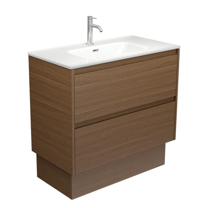 Fienza Joli Amato 900 Walnut Vanity On Kick