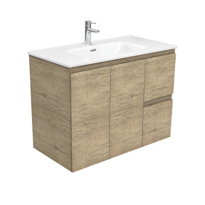 Fienza Joli Edge Scandi Oak 900 Wall-Hung Vanity