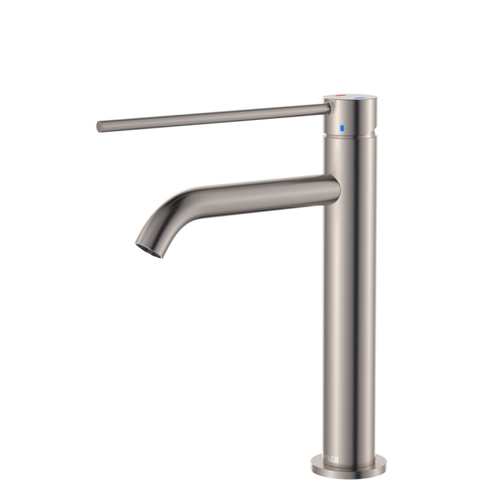 fienza Kaya Care Medium Basin Mixer Brushed Nickel