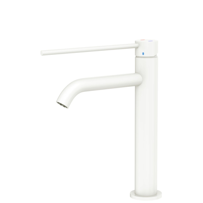 fienza Kaya Care Medium Basin Mixer Matte White