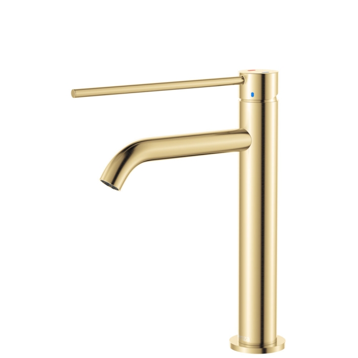 fienza Kaya Care Medium Basin Mixer Urban Brass