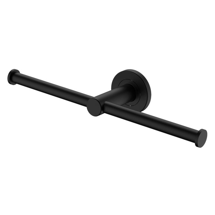 fienza Kaya Double Toilet Roll Holder Matte Black