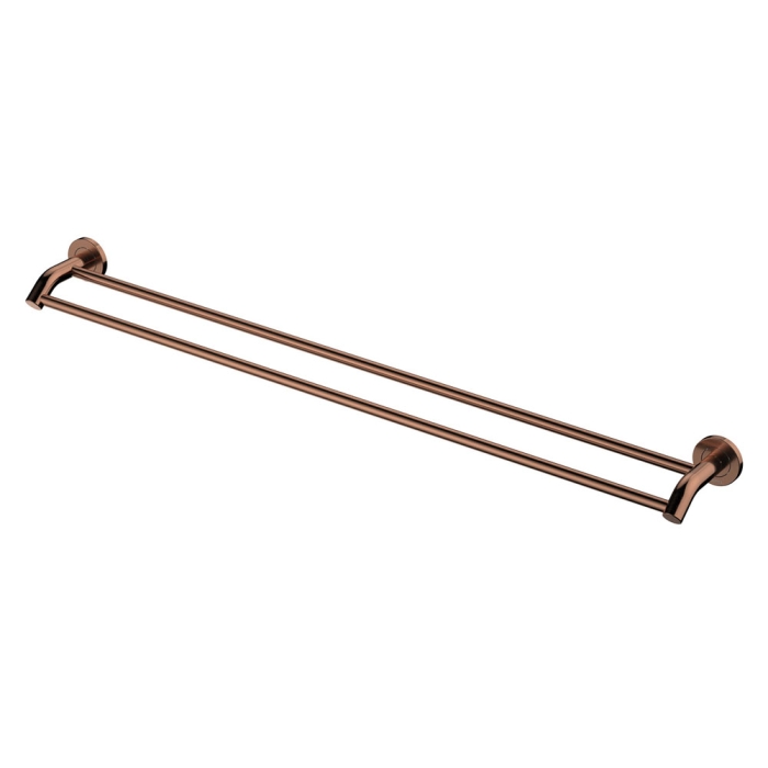 fienza Kaya Double Towel Rail 900mm Brushed Copper