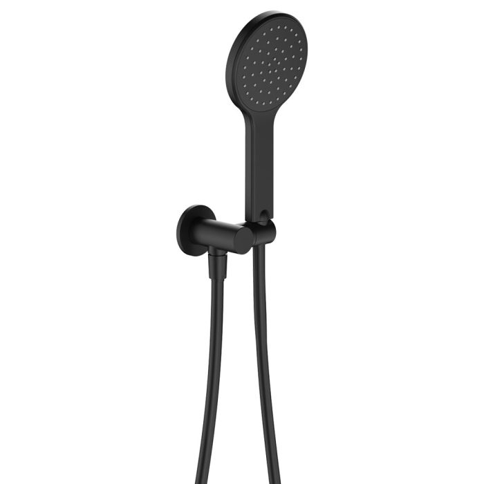 fienza Kaya Hand Shower Round Plate Matte Black