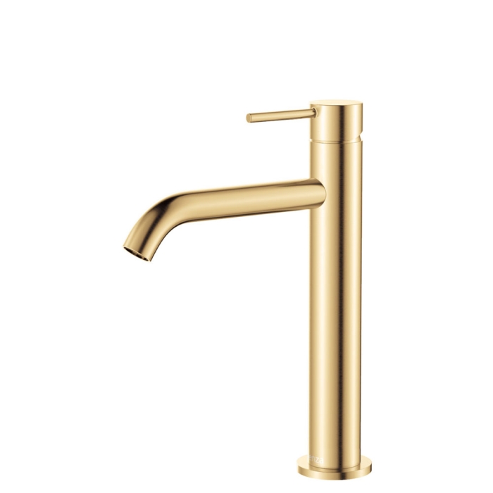 fienza Kaya Medium Basin Mixer Urban Brass