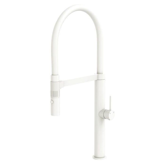 fienza Kaya Pull Down Sink Mixer Matte White