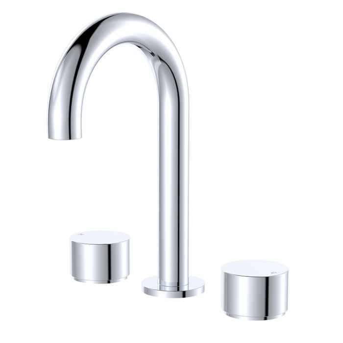 fienza Kaya Round Hob Set Round Taps Chrome