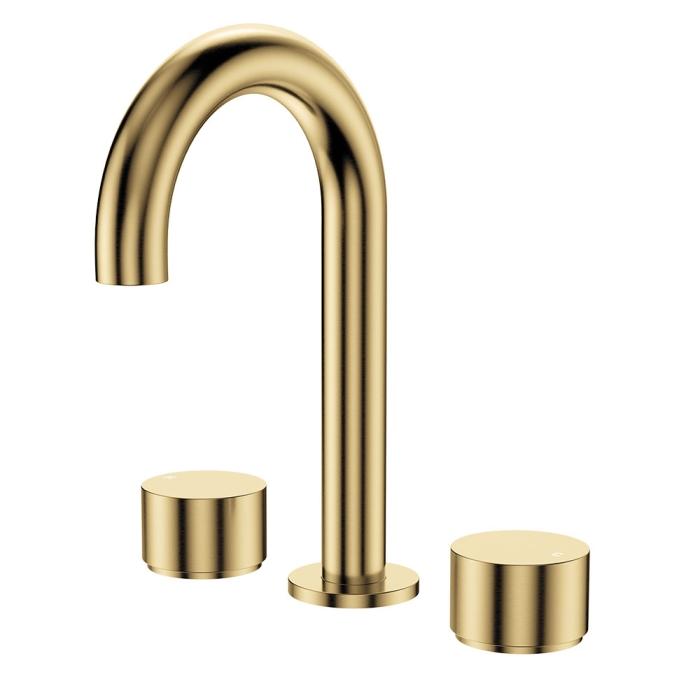 fienza Kaya Round Hob Set Round Taps Urban Brass