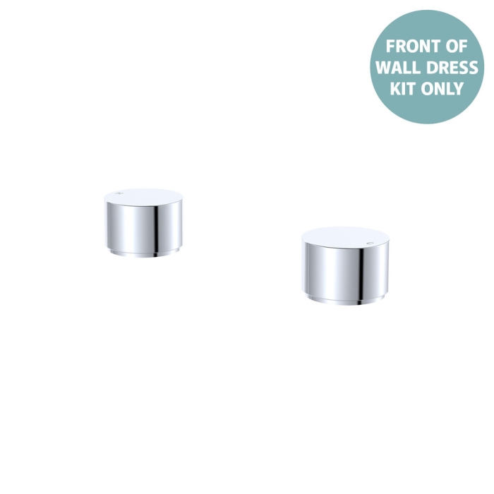 fienza Kaya Round Hob Taps Dress Kit Chrome