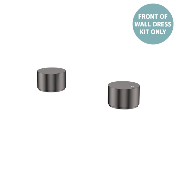 fienza Kaya Round Hob Taps Dress Kit Gun Metal
