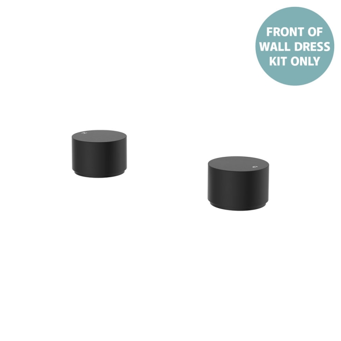 fienza Kaya Round Hob Taps Dress Kit Matte Black