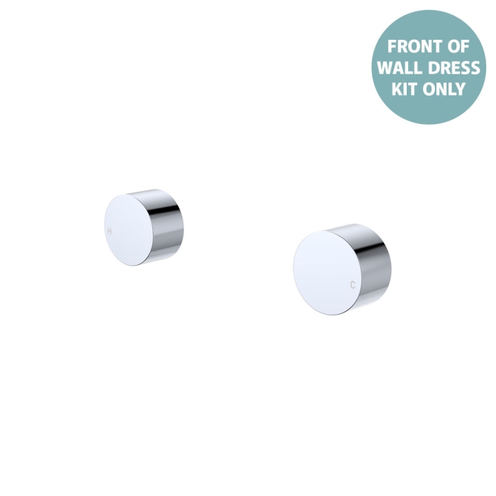 fienza Kaya Round Wall Taps Dress Kit Chrome