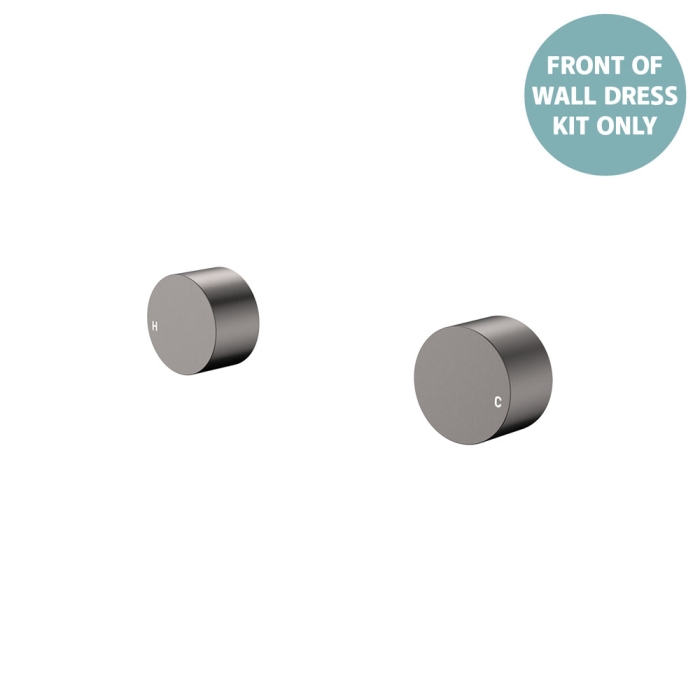 fienza Kaya Round Wall Taps Dress Kit Gun Metal