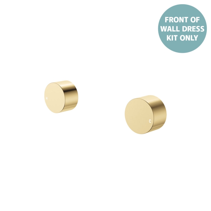 fienza Kaya Round Wall Taps Dress Kit Urban Brass