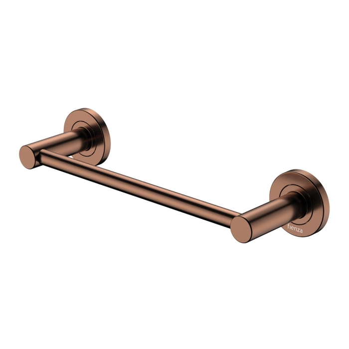fienza Kaya Single Towel Rail 300mm Brushed Copper