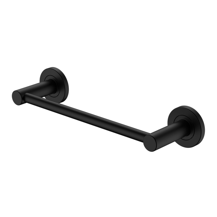 fienza Kaya Single Towel Rail 300mm Matte Black