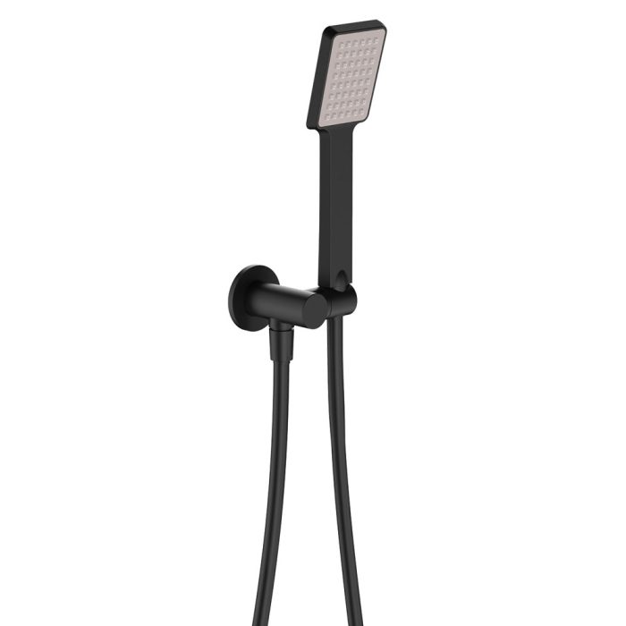 fienza Koko Hand Shower Round Plate Matte Black