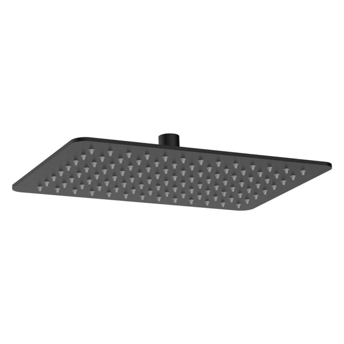 fienza Koko Rectangular Shower Head Matte Black