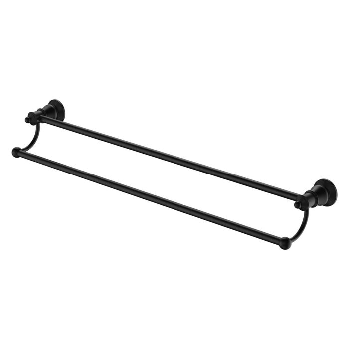 fienza Lillian Double Towel Rail Matte Black