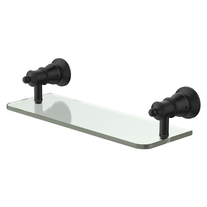 fienza Lillian Glass Shelf Matte Black
