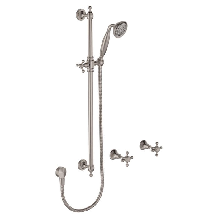 fienza Lillian Rail Shower Set Brushed Nickel