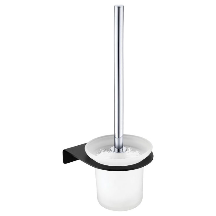 fienza Lincoln Toilet Brush & Holder Mixed Finish