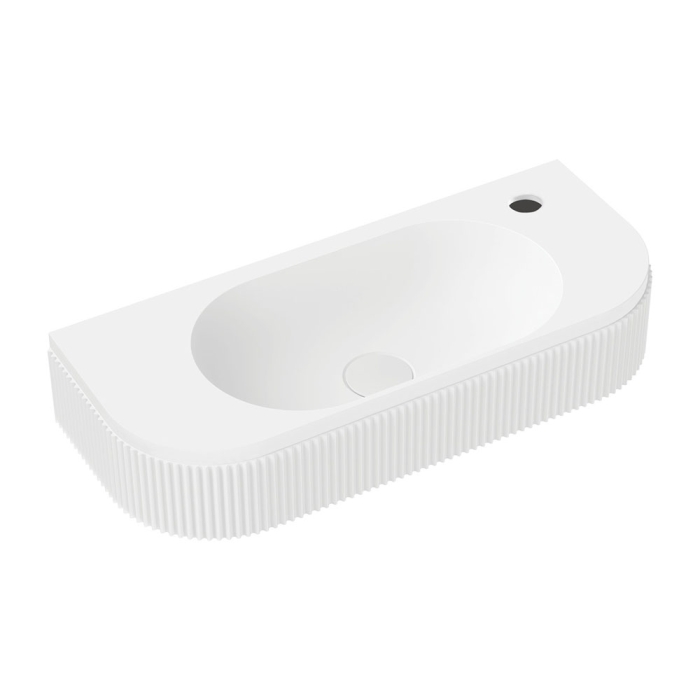 fienza Minka Solid Surface Wall Basin 1 Tap Hole