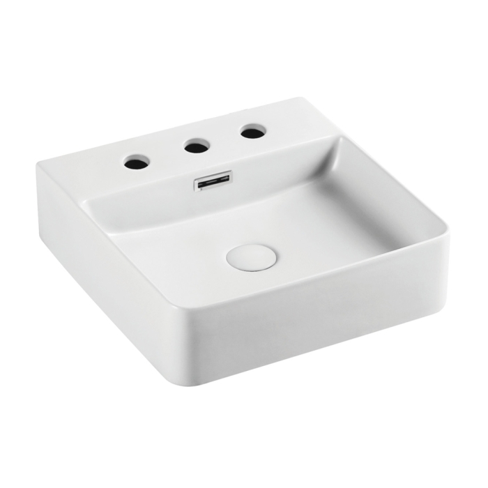fienza Petra Mini Above Counter Basin 3 Tap Holes