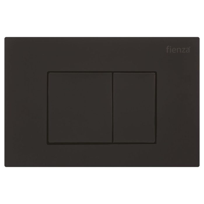 fienza Fienza R&T Rectangular Button Flush Plate Matte Black