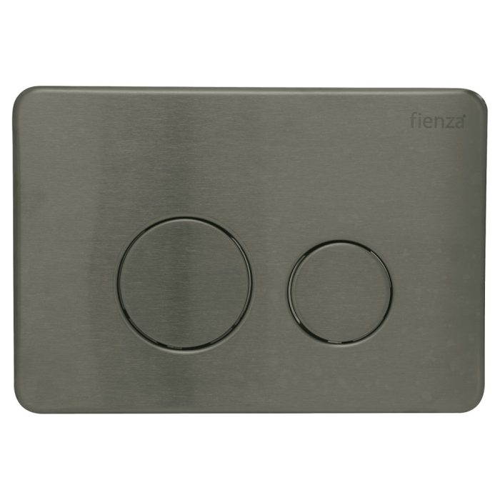 fienza Fienza R&T Round Button Flush Plate Gun Metal