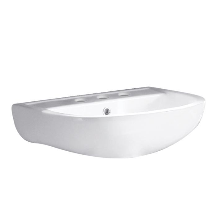 Fienza RAK Compact 550 Wall Basin 3 Tap Holes