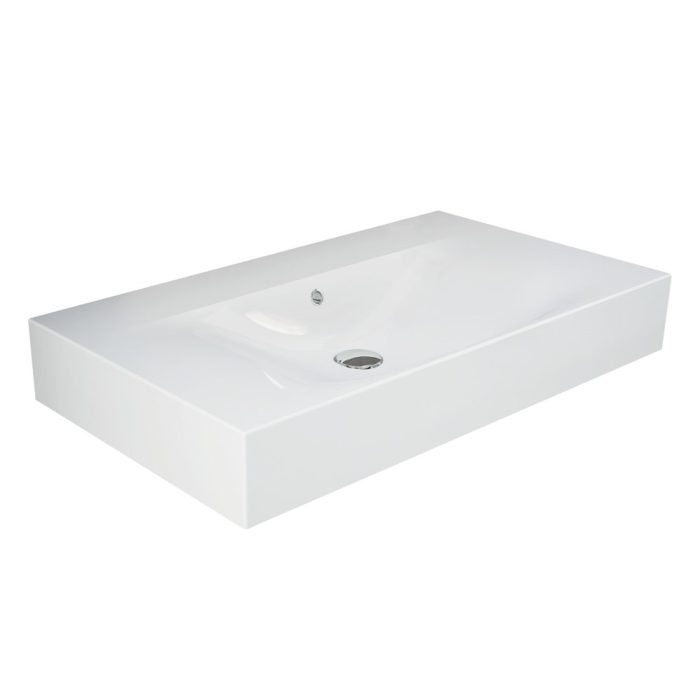 fienza RAK Des 81 Wall Basin No Tap Hole