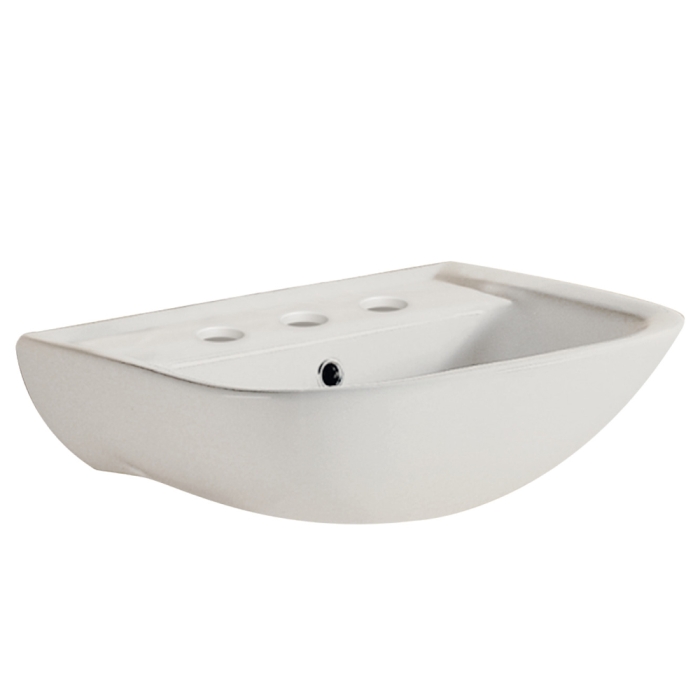 fienza RAK Lara Ivory Wall Basin 3 Tap Holes