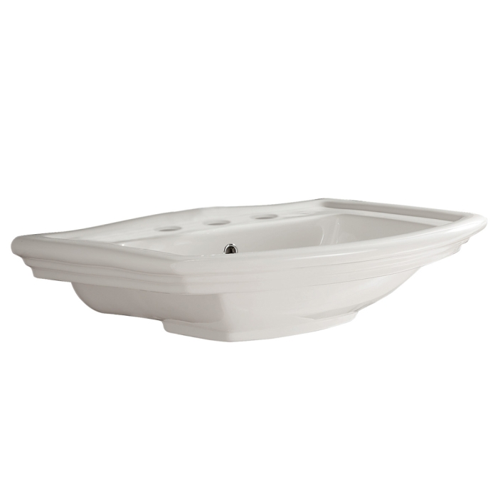 fienza RAK Washington Ivory Wall Basin 3 Tap Holes