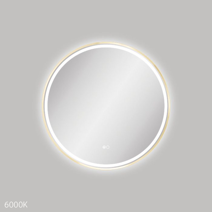 fienza Reba LED Urban Brass Framed Mirror 700mm