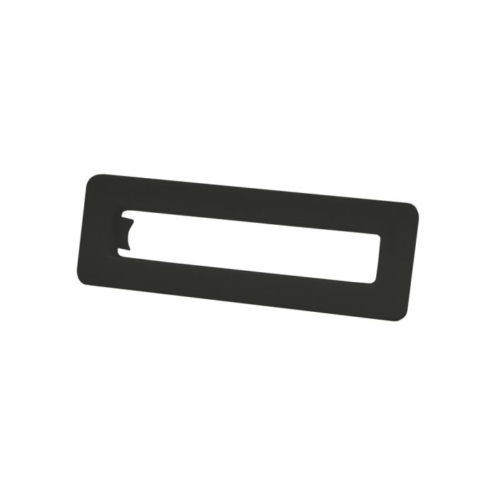 fienza Rectangular Overflow Plastic Ring Black