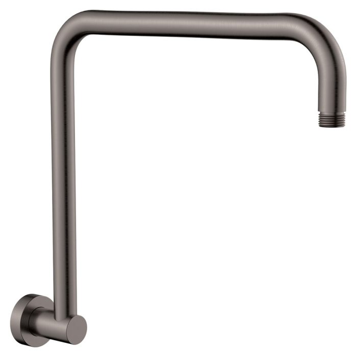 fienza Round Fixed Gooseneck Shower Arm Gun Metal